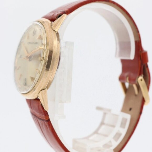 Vintage 35mm Accutron Gold Dial Men's Tuning Fork Wristwatch 218 USA 10k GF - Picture 2 of 4